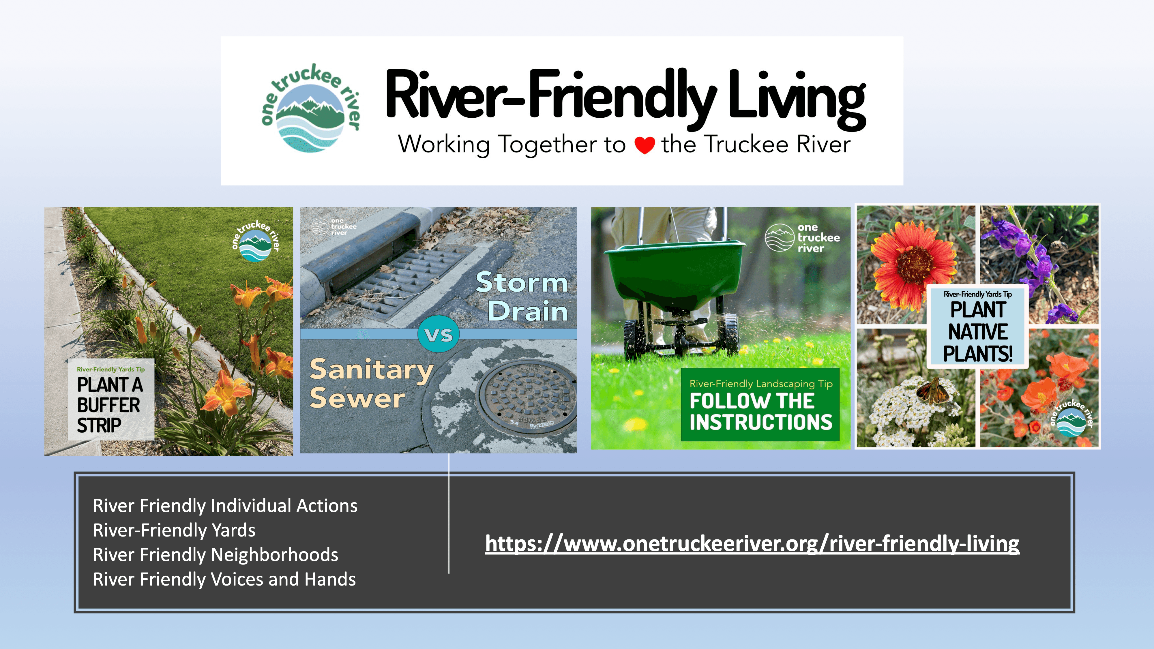 One Truckee River: Ideas for River-Friendly Living
